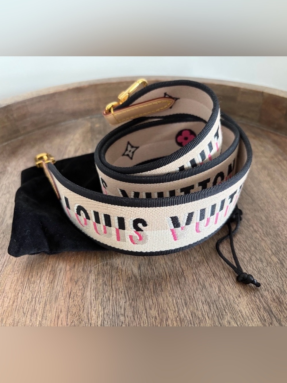 Louis Vuitton Speedy 20 Jacquard Strap Pink Black Cream